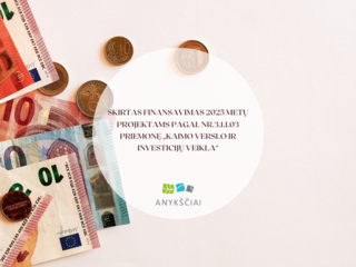 SKIRTAS FINANSAVIMAS 2025 METŲ PROJEKTAMS PAGAL NR.3.1.1.03 PRIEMONĘ „KAIMO VERSLO IR INVESTICIJŲ...