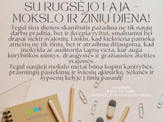 Rugsėjo 1-osios sveikinimas