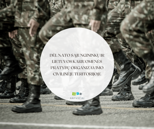 DĖL NATO SĄJUNGININKŲ IR LIETUVOS KARIUOMENĖS PRATYBŲ ORGANIZAVIMO CIVILINĖJE TERITORIJOJE