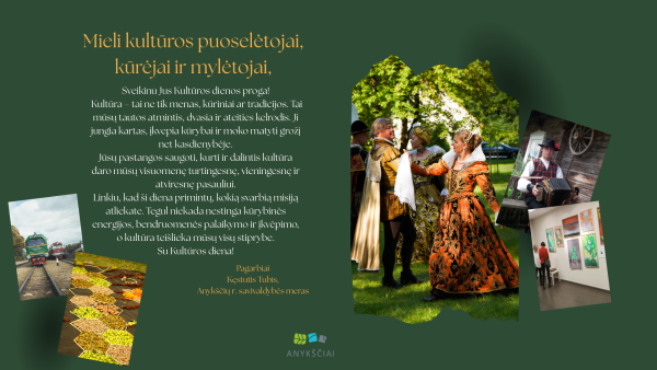 Mero sveikinimas kultūros dienos proga