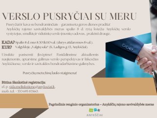 Verslo pusryčiai Anykščiuose 