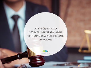 Anykščių rajono savivaldybės ilgalaikio turto pardavimas viešame aukcione