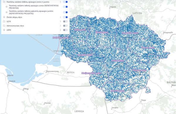 Informacinis pranešimas  apie planuojamą tvirtinti paviršinių vandens telkinių apsaugos zonų ir...