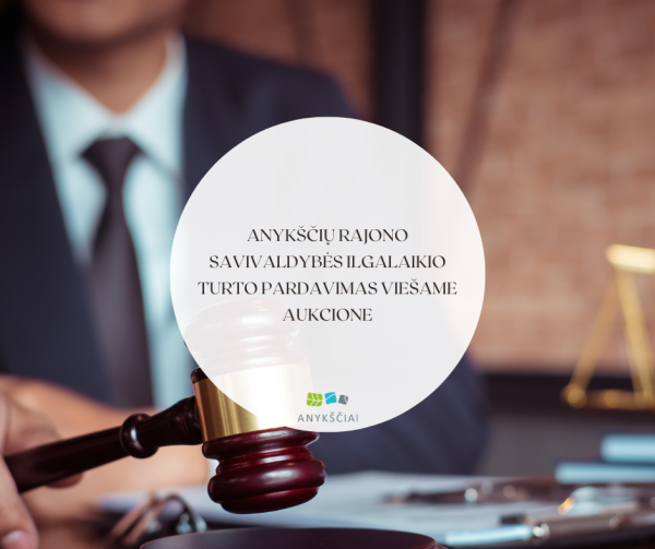 Anykščių rajono savivaldybės ilgalaikio turto pardavimas viešame aukcione