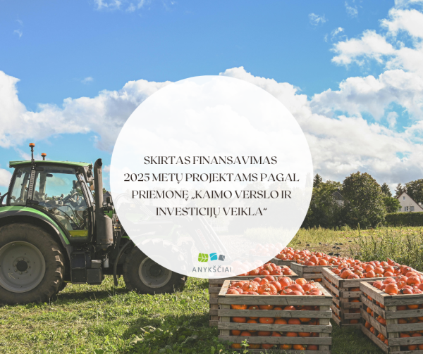 SKIRTAS FINANSAVIMAS 2025 METŲ PROJEKTAMS PAGAL PRIEMONĘ „KAIMO VERSLO IR INVESTICIJŲ VEIKLA“