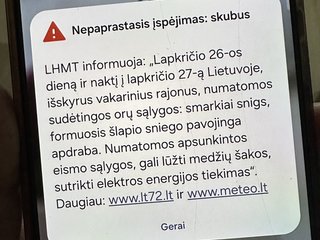 Perspėjimas apie stichinį meteorologinį reiškinį