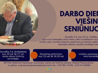 KVIETIMAS VIEŠINTŲ SENIŪNIJOS GYVENTOJAMS