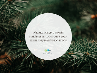 DĖL AKCIJOS „PARSINEŠK KALĖDAS Į SAVO NAMUS 2025“ EGLIŠAKIŲ DALINIMO VIETOS