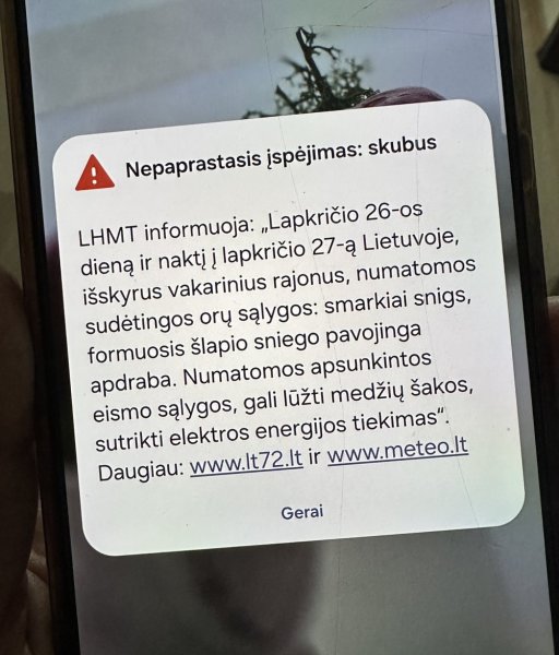 Perspėjimas apie stichinį meteorologinį reiškinį