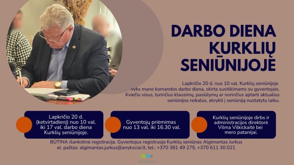 Kvietimas Kurklių seniūnijos gyventojams
