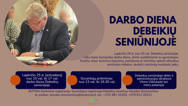 Kvietimas Debeikių seniūnijos gyventojams