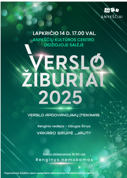 Kviečiame švęsti Verslo dieną Anykščiuose