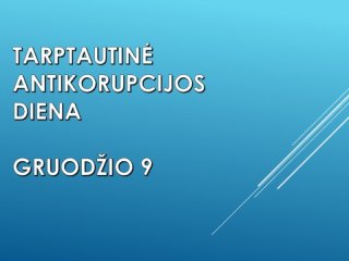 Tarptautinė antikorupcijos diena