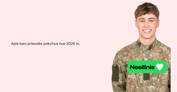 Apie karo prievolės pokyčius nuo 2026 m.