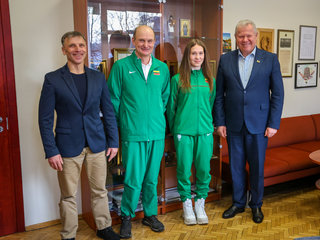 Anykščių rajono savivaldybėje išlydėta olimpietė Eglė Savickaitė