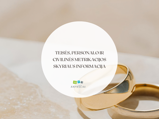 Teisės, personalo ir civilinės metrikacijos skyriaus informacija