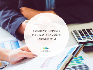 Užimtumo didinimo programa Anykščių rajone 2025 m.