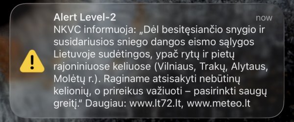 SVARBI INFORMACIJA 