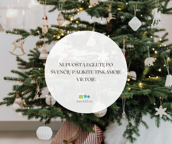 NUPUOŠTĄ EGLUTĘ PO ŠVENČIŲ PALIKITE TINKAMOJE VIETOJE