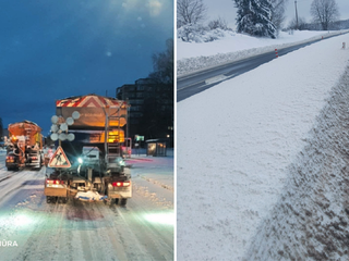 Neprognozuojamos oro sąlygos lemia sprendimą dalyje kelių naudoti smėlio ir druskos mišinius
