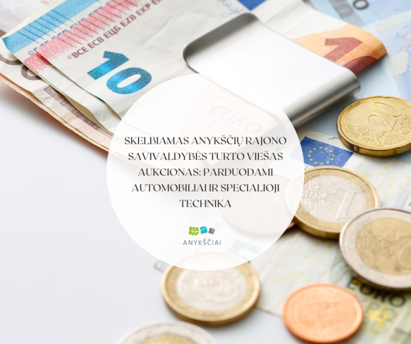 Skelbiamas Anykščių rajono savivaldybės turto viešas aukcionas: parduodami automobiliai ir...