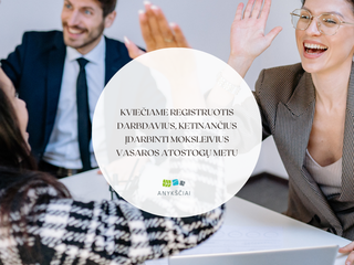 Kviečiame registruotis darbdavius, ketinančius įdarbinti moksleivius vasaros atostogų metu