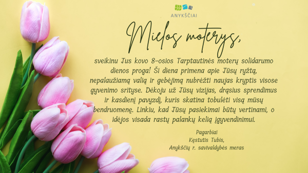 Mero sveikinimas kovo 8-osios proga