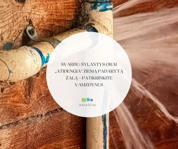 SVARBU: Šylantys orai „atidengia“ žiemą padarytą žalą – patikrinkite vamzdynus