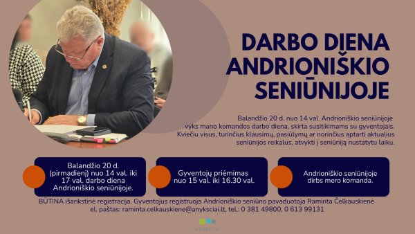 Jūsų balsas svarbus: Susitikime pasikalbėti apie Andrioniškį!
