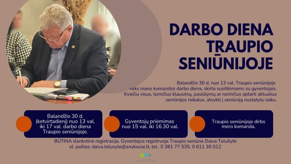 Jūsų balsas svarbus: Susitikime pasikalbėti apie Traupį!