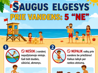 Vanduo klaidų neatleidžia: kaip mėgautis maudynėmis saugiai?