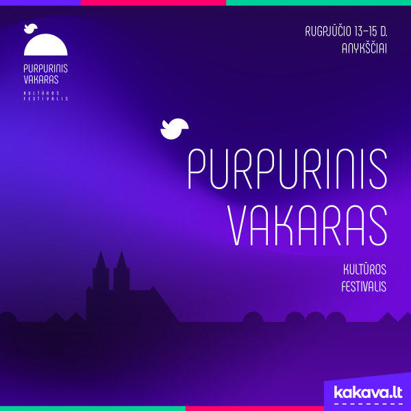 19-asis kultūros festivalis „Purpurinis vakaras“ Anykščiuose (programa)