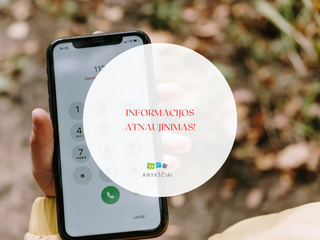 INFORMACIJA DĖL MOBILAUS RYŠIO ATNAUJINIMŲ