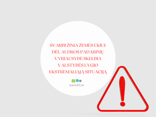 Svarbi žinia žemės ūkiui: dėl audros padarinių Vyriausybė skelbia valstybės lygio ekstremaliąją...