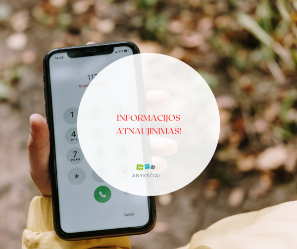 INFORMACIJA DĖL MOBILAUS RYŠIO ATNAUJINIMŲ
