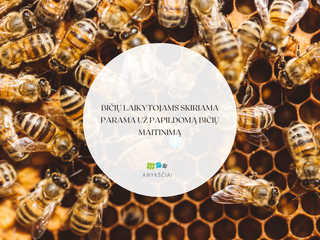 Bičių laikytojams skiriama parama už papildomą bičių maitinimą